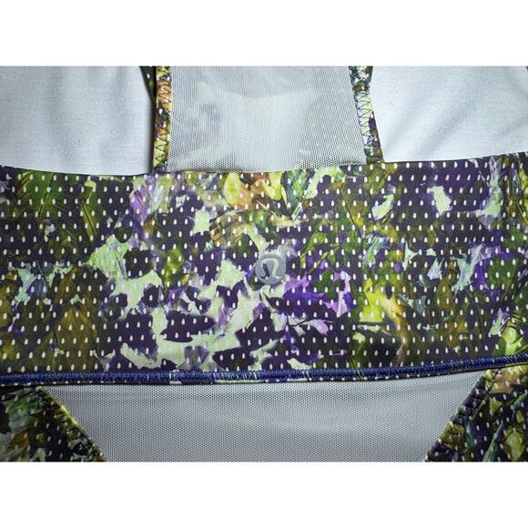 Size 6 Lululemon Racerback Tank Lot – Yellow & Printed Workout Tops - Picture 8 of 10
